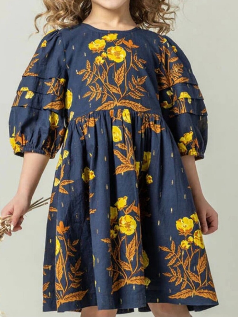 Pink Chicken Navy Poppy Brooke Dress Navy Girls 5